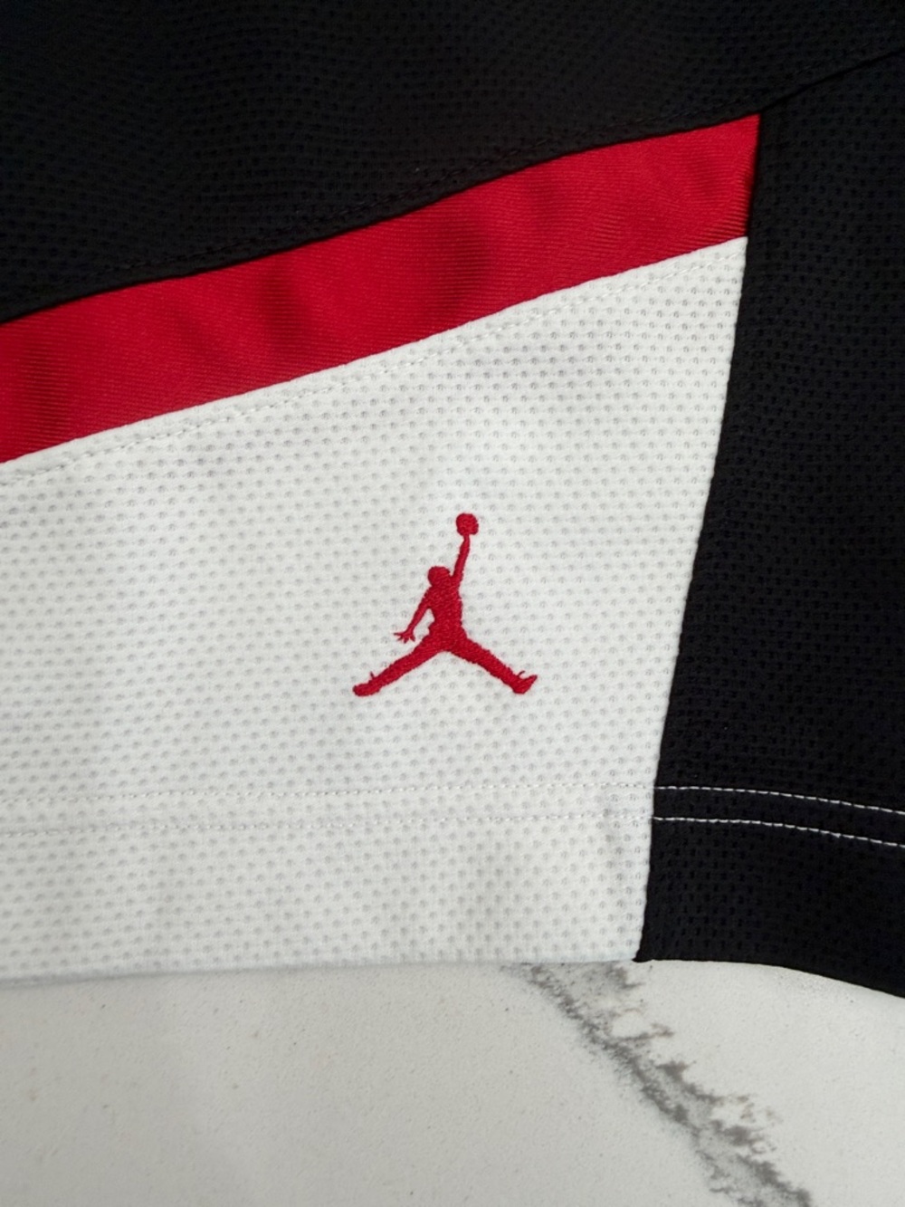 Vintage Jordan Men's Black Basketball Shorts with Red & White Trim | XXL - Picture 5 of 6